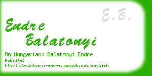 endre balatonyi business card